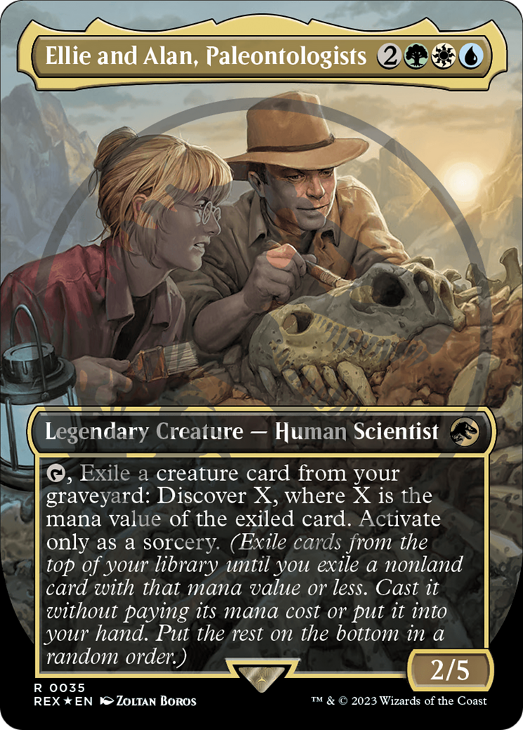 Ellie and Alan, Paleontologists Emblem (Borderless) [Jurassic World Collection Tokens] | Mindsight Gaming