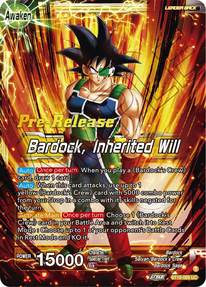 Bardock's Crew // Bardock, Inherited Will (BT18-089) [Dawn of the Z-Legends Prerelease Promos] | Mindsight Gaming