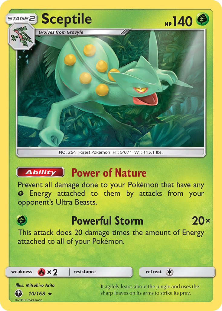 Sceptile (10/168) (Theme Deck Exclusive) [Sun & Moon: Celestial Storm] | Mindsight Gaming