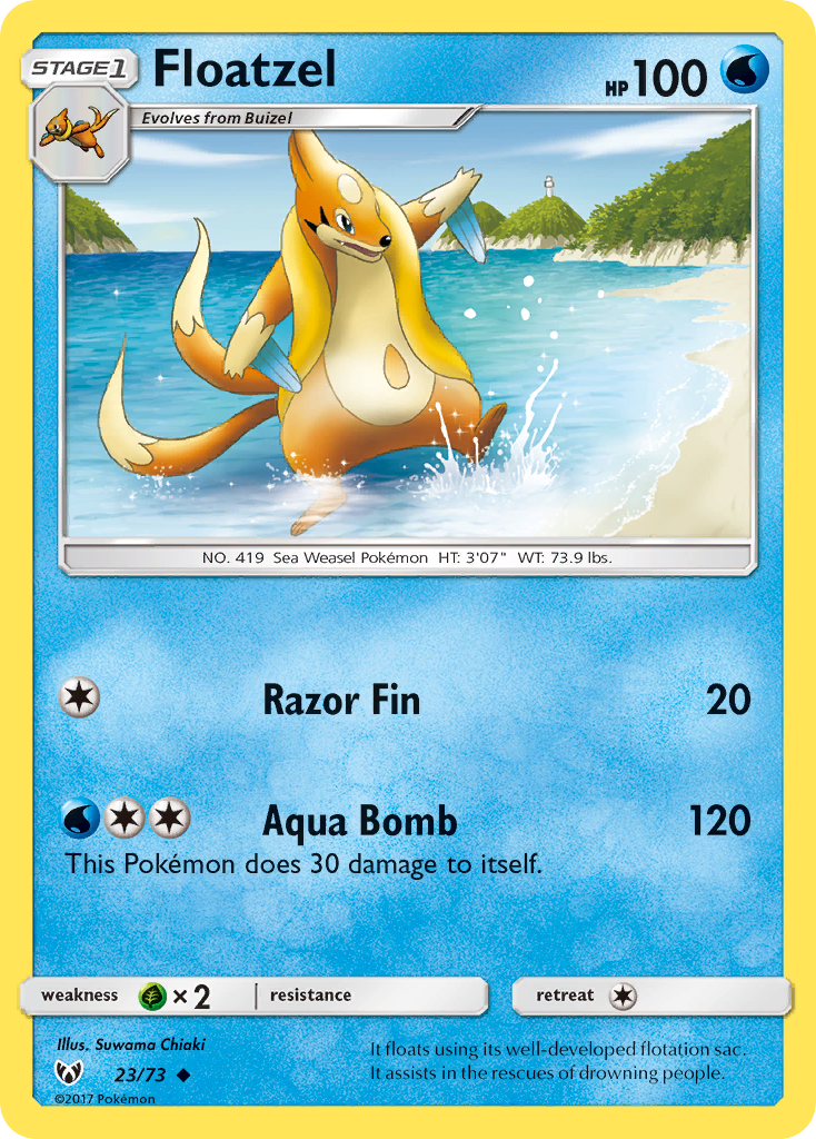 Floatzel (23/73) [Sun & Moon: Shining Legends] | Mindsight Gaming