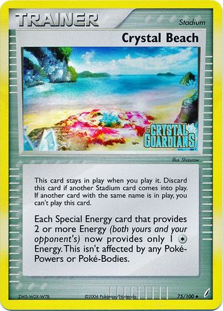 Crystal Beach (75/100) (Stamped) [EX: Crystal Guardians] | Mindsight Gaming