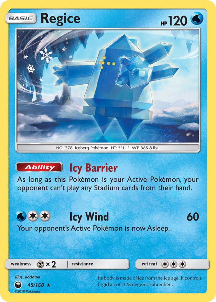 Regice (45/168) [Sun & Moon: Celestial Storm] | Mindsight Gaming