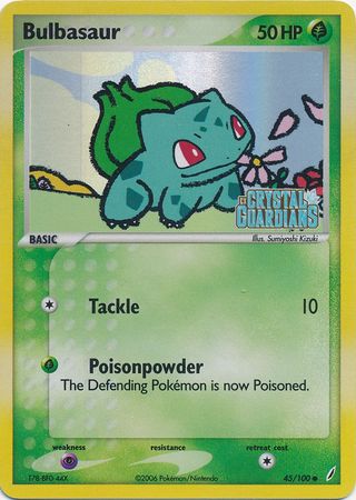 Bulbasaur (45/100) (Stamped) [EX: Crystal Guardians] | Mindsight Gaming