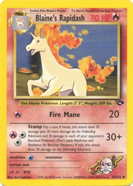 Blaine's Rapidash (33/132) [Gym Challenge Unlimited] | Mindsight Gaming