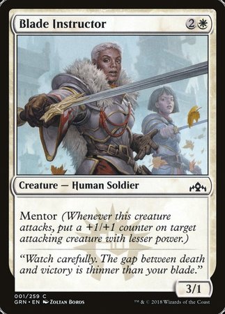 Blade Instructor [Guilds of Ravnica] | Mindsight Gaming