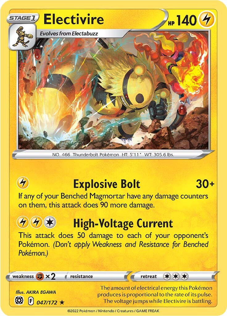 Electivire (047/172) [Sword & Shield: Brilliant Stars] | Mindsight Gaming