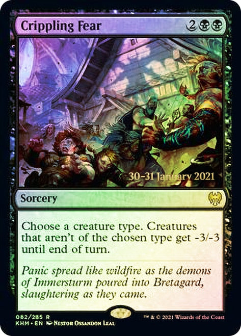 Crippling Fear  [Kaldheim Prerelease Promos] | Mindsight Gaming