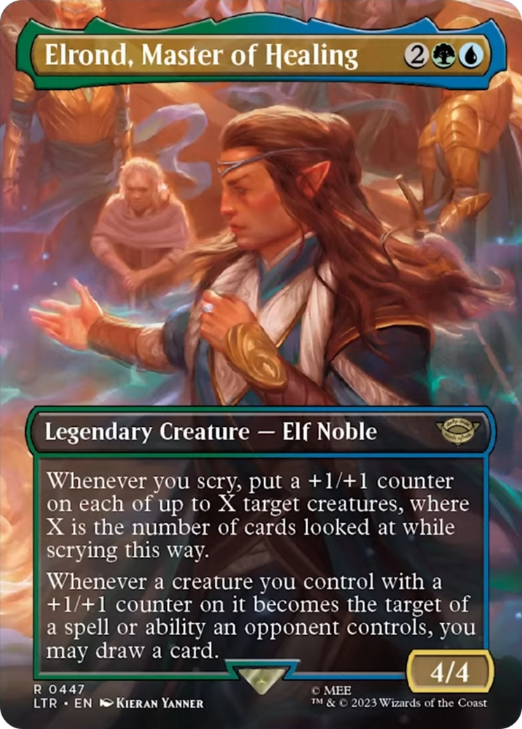 Elrond, Master of Healing (Borderless Alternate Art) [The Lord of the Rings: Tales of Middle-Earth] | Mindsight Gaming