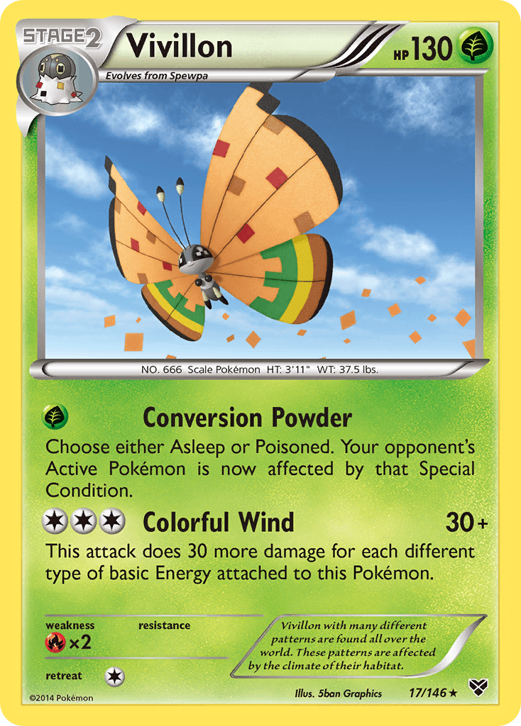 Vivillon (17/146) (High Plains Form/Orange Wings) [XY: Base Set] | Mindsight Gaming