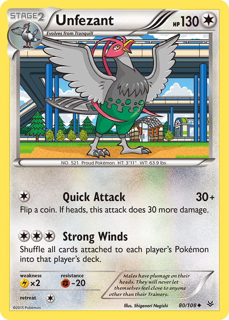 Unfezant (80/108) [XY: Roaring Skies] | Mindsight Gaming