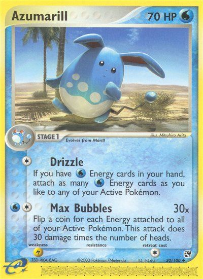 Azumarill (30/100) [EX: Sandstorm] | Mindsight Gaming