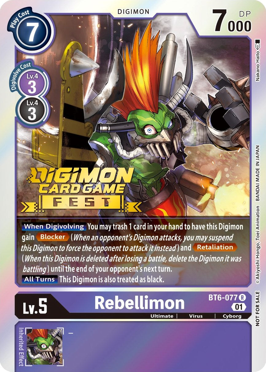 Rebellimon [BT6-077] (Digimon Card Game Fest 2022) [Double Diamond Promos] | Mindsight Gaming