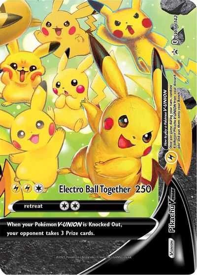 Pikachu V-UNION (SWSH142) (Celebrations) [Sword & Shield: Black Star Promos] | Mindsight Gaming