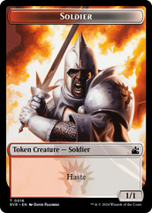 Spirit (0018) // Soldier Double-Sided Token [Ravnica Remastered Tokens] | Mindsight Gaming