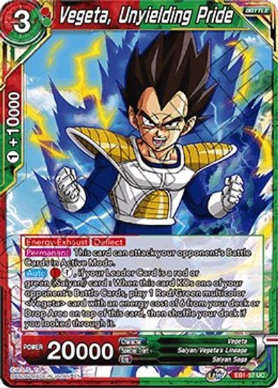 Vegeta, Unyielding Pride (EB1-057) [Battle Evolution Booster] | Mindsight Gaming