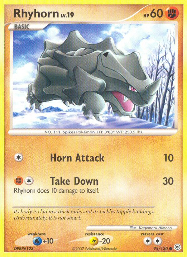 Rhyhorn (95/130) [Diamond & Pearl: Base Set] | Mindsight Gaming