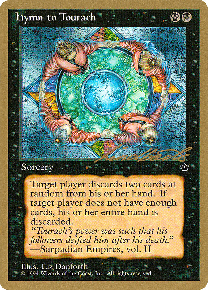 Hymn to Tourach (Circle) (Leon Lindback) [Pro Tour Collector Set] | Mindsight Gaming