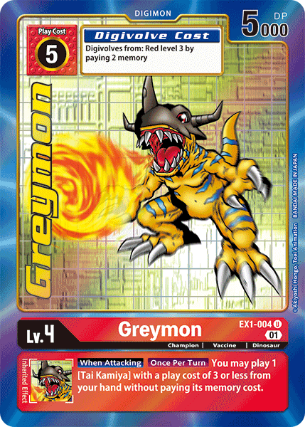 Greymon [EX1-004] (Alternate Art) [Classic Collection] | Mindsight Gaming