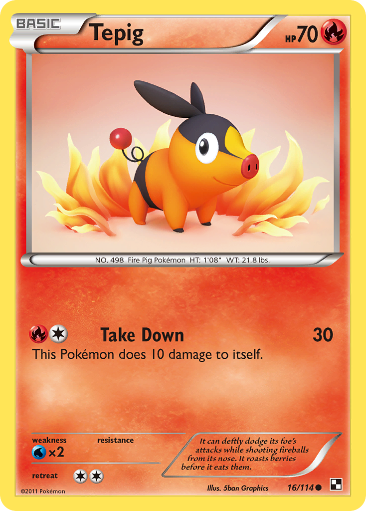 Tepig (16/114) [Black & White: Base Set] | Mindsight Gaming