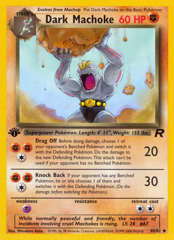 Dark Machoke (40/82) [Team Rocket 1st Edition] | Mindsight Gaming