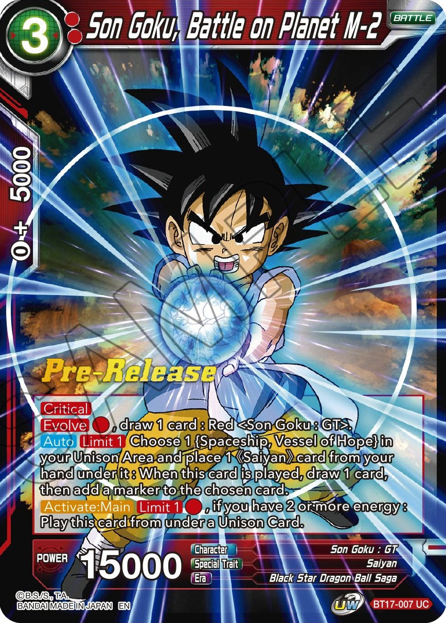 Son Goku, Battle on Planet M-2 (BT17-007) [Ultimate Squad Prerelease Promos] | Mindsight Gaming