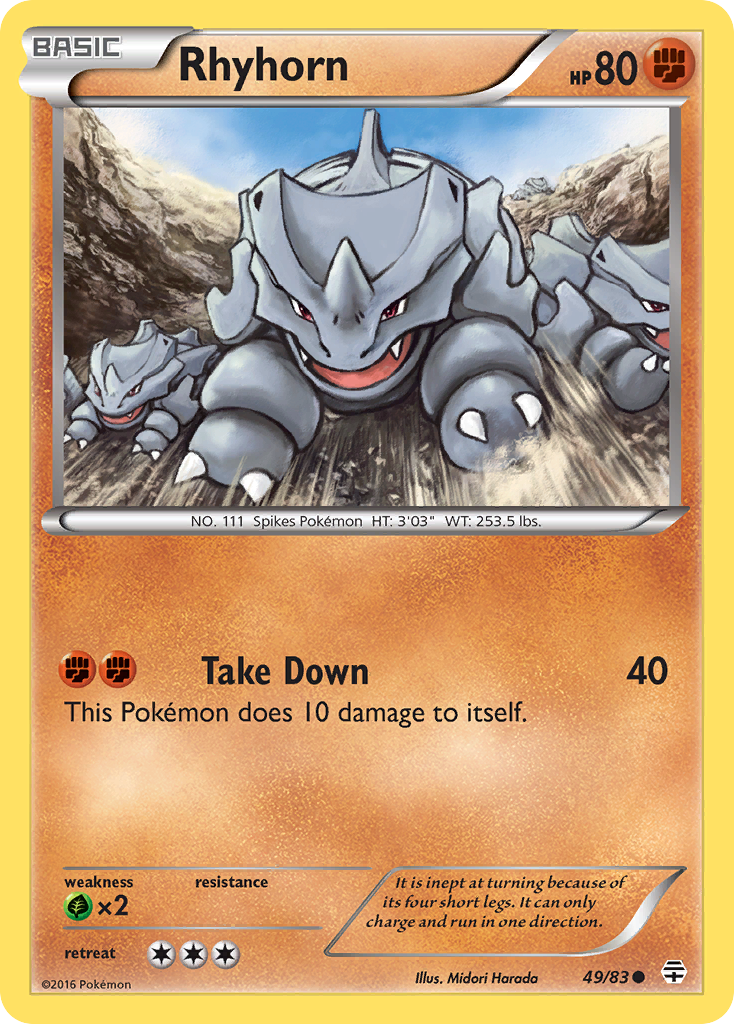 Rhyhorn (49/83) [XY: Generations] | Mindsight Gaming