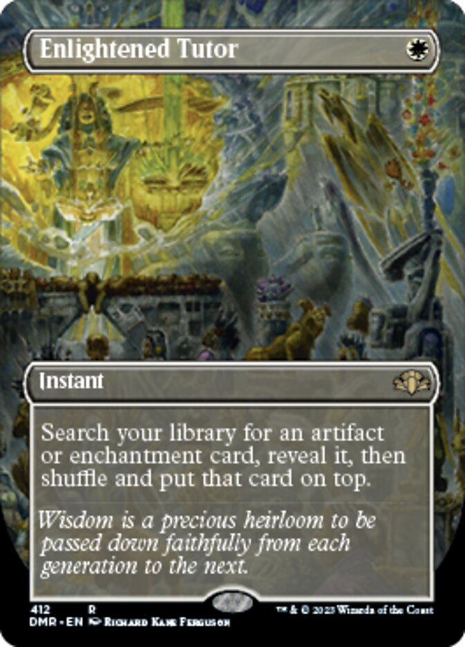 Enlightened Tutor (Borderless Alternate Art) [Dominaria Remastered] | Mindsight Gaming