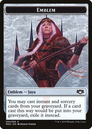 Emblem -  Jaya Ballard [Mythic Edition Tokens] | Mindsight Gaming