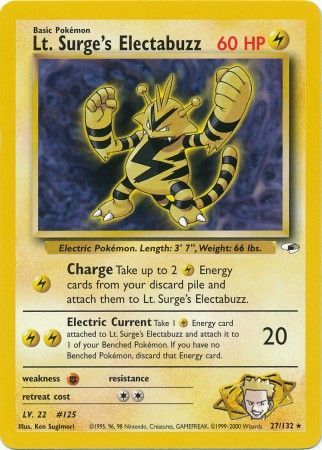 Lt. Surge's Electabuzz (27/132) [Gym Heroes Unlimited] | Mindsight Gaming