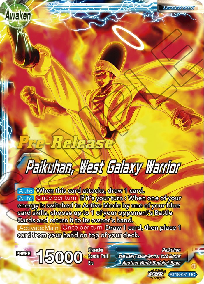 Paikuhan // Paikuhan, West Galaxy Warrior (BT18-031) [Dawn of the Z-Legends Prerelease Promos] | Mindsight Gaming