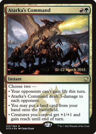 Atarka's Command [Dragons of Tarkir Promos] | Mindsight Gaming