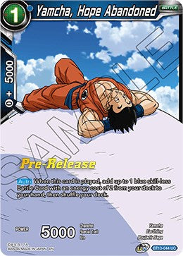 Yamcha, Hope Abandoned (BT13-044) [Supreme Rivalry Prerelease Promos] | Mindsight Gaming