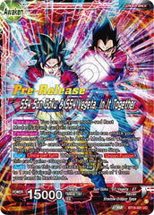 Son Goku & Vegeta // SS4 Son Goku & SS4 Vegeta, In It Together (BT18-001) [Dawn of the Z-Legends Prerelease Promos] | Mindsight Gaming