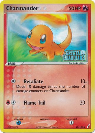 Charmander (48/100) (Stamped) [EX: Crystal Guardians] | Mindsight Gaming