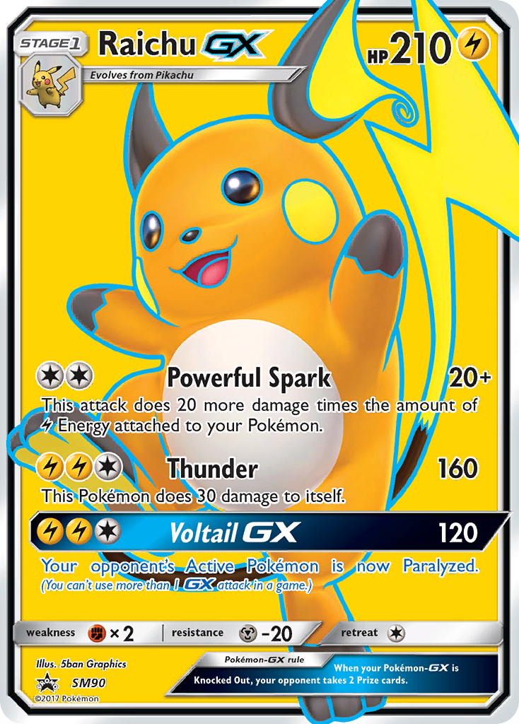 Raichu GX (SM90) [Sun & Moon: Black Star Promos] | Mindsight Gaming