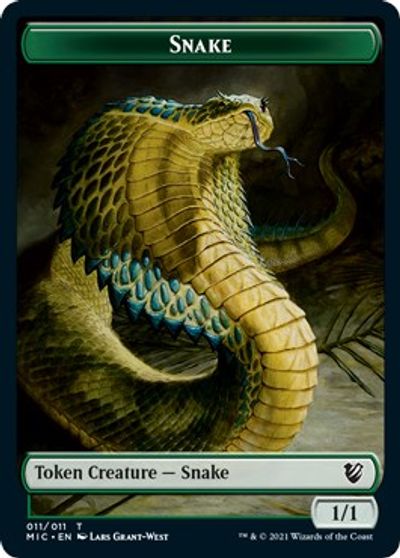 Spirit // Snake Double-sided Token [Innistrad: Midnight Hunt Commander] | Mindsight Gaming