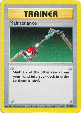 Maintenance (83/102) [Base Set Shadowless Unlimited] | Mindsight Gaming