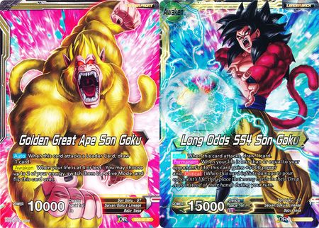 Golden Great Ape Son Goku // Long Odds SS4 Son Goku (SD5-01) [Oversized Cards] | Mindsight Gaming