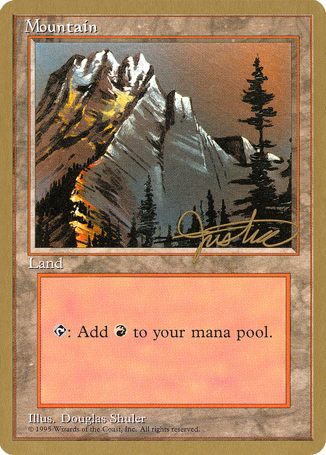 Mountain (mj373) (Mark Justice) [Pro Tour Collector Set] | Mindsight Gaming