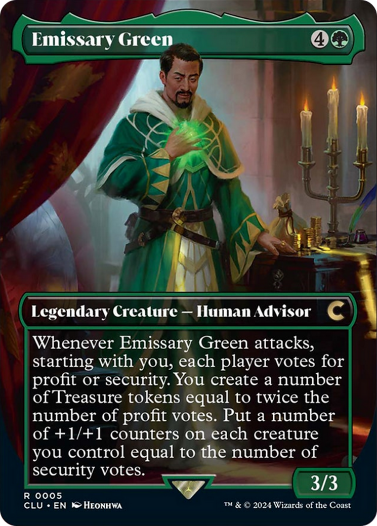 Emissary Green (Borderless) [Ravnica: Clue Edition] | Mindsight Gaming