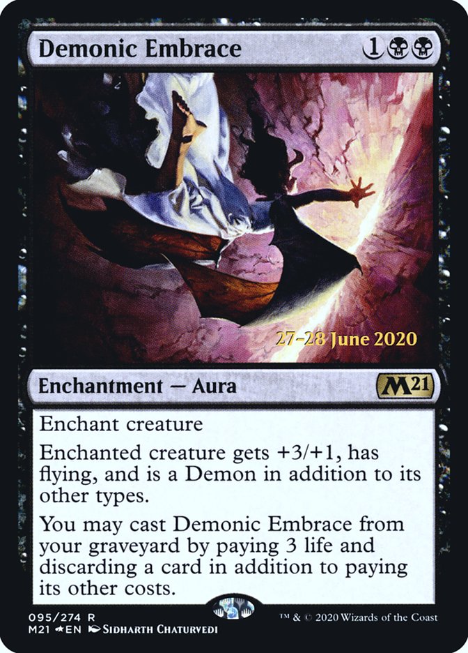 Demonic Embrace  [Core Set 2021 Prerelease Promos] | Mindsight Gaming