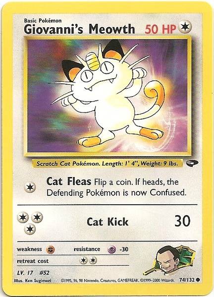 Giovanni's Meowth (74/132) [Gym Challenge Unlimited] | Mindsight Gaming