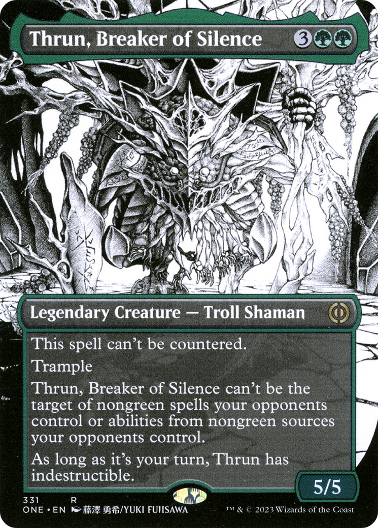 Thrun, Breaker of Silence (Borderless Manga) [Phyrexia: All Will Be One] | Mindsight Gaming