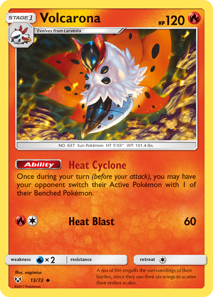 Volcarona (13/73) [Sun & Moon: Shining Legends] | Mindsight Gaming