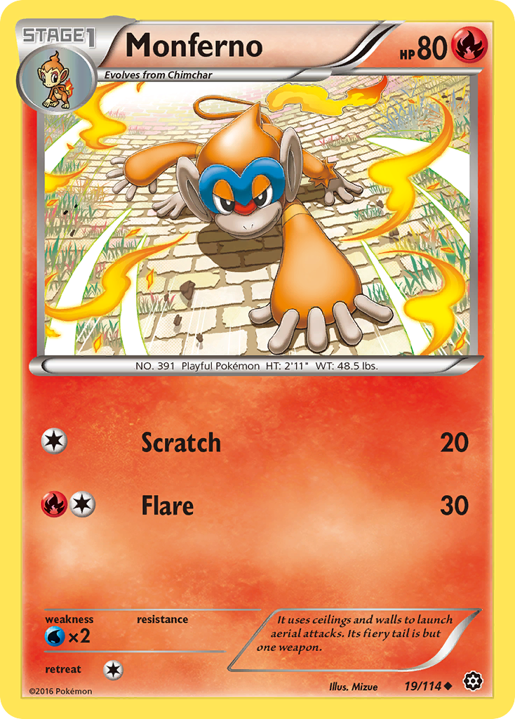 Monferno (19/114) [XY: Steam Siege] | Mindsight Gaming