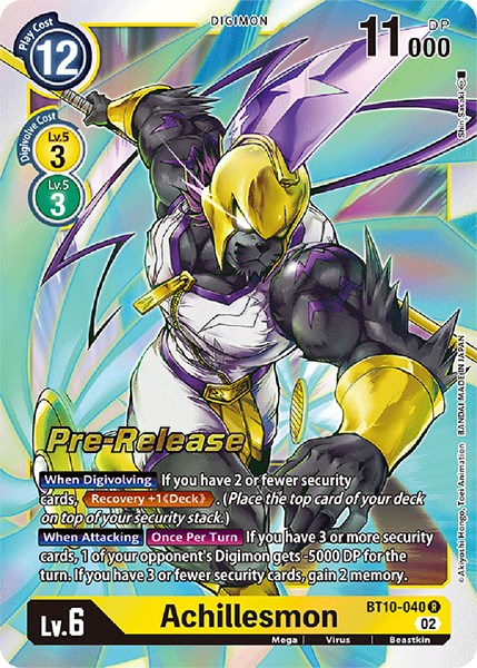 Achillesmon [BT10-040] [Xros Encounter Pre-Release Cards] | Mindsight Gaming