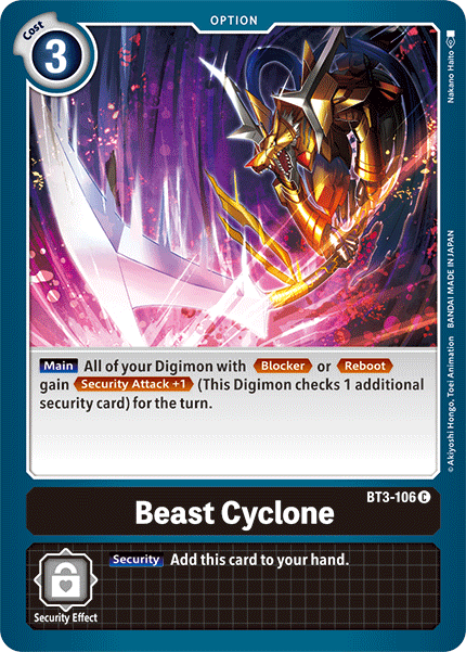 Beast Cyclone [BT3-106] [Release Special Booster Ver.1.5] | Mindsight Gaming