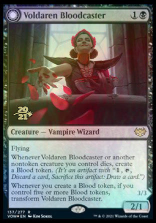 Voldaren Bloodcaster // Bloodbat Summoner [Innistrad: Crimson Vow Prerelease Promos] | Mindsight Gaming