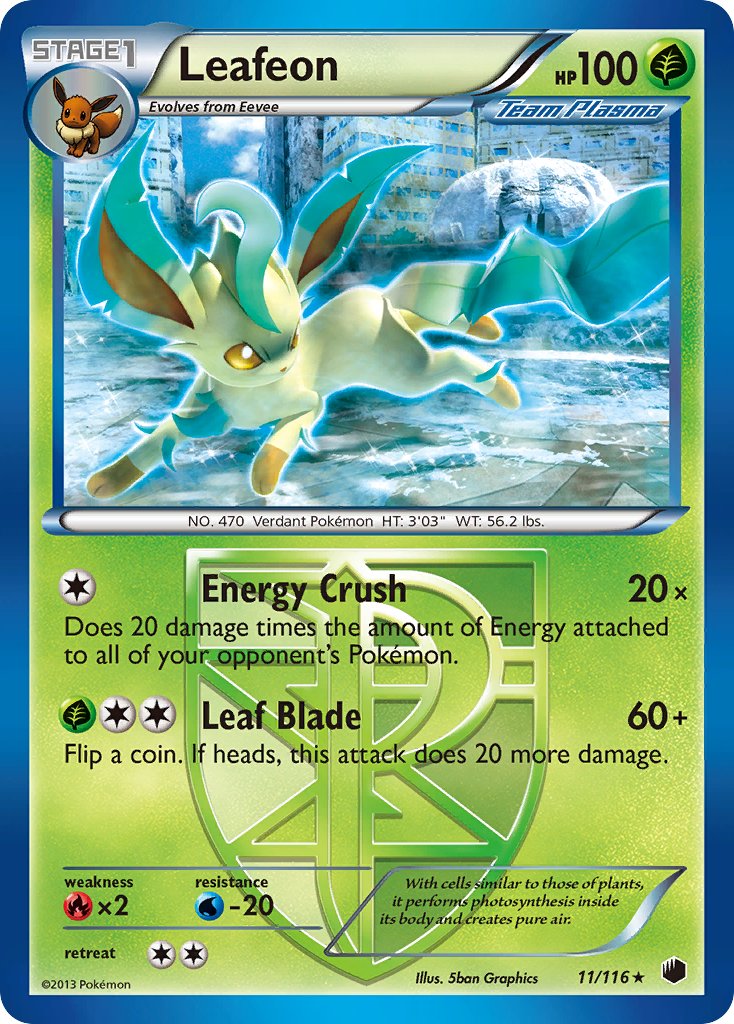 Leafeon (11/116) (Theme Deck Exclusive) [Black & White: Plasma Freeze] | Mindsight Gaming