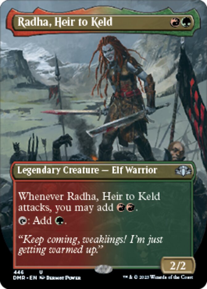 Radha, Heir to Keld (Borderless Alternate Art) [Dominaria Remastered] | Mindsight Gaming